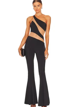 Snake Mesh Fishtail Jumpsuit