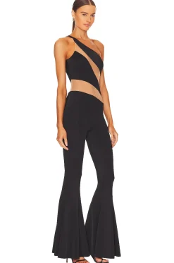 Snake Mesh Fishtail Jumpsuit