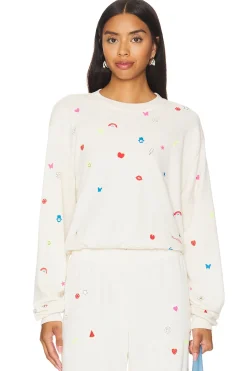 Spalding Drop Shoulder Crop Pullover Charm Elements