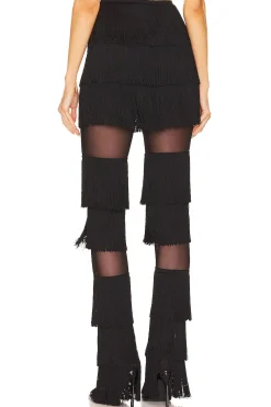 Spliced Boot Pant With Fringe