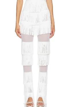 Spliced Boot Pant With Fringe