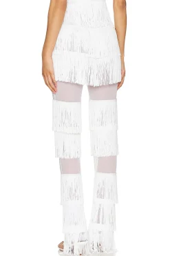 Spliced Boot Pant With Fringe