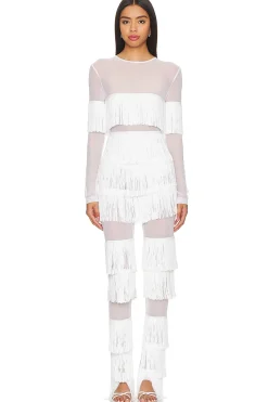 Spliced Boot Pant With Fringe