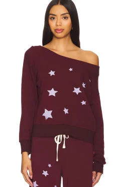 Stars Off Shoulder Sweatshirt