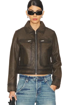 Stevie Worn Leather Jacket