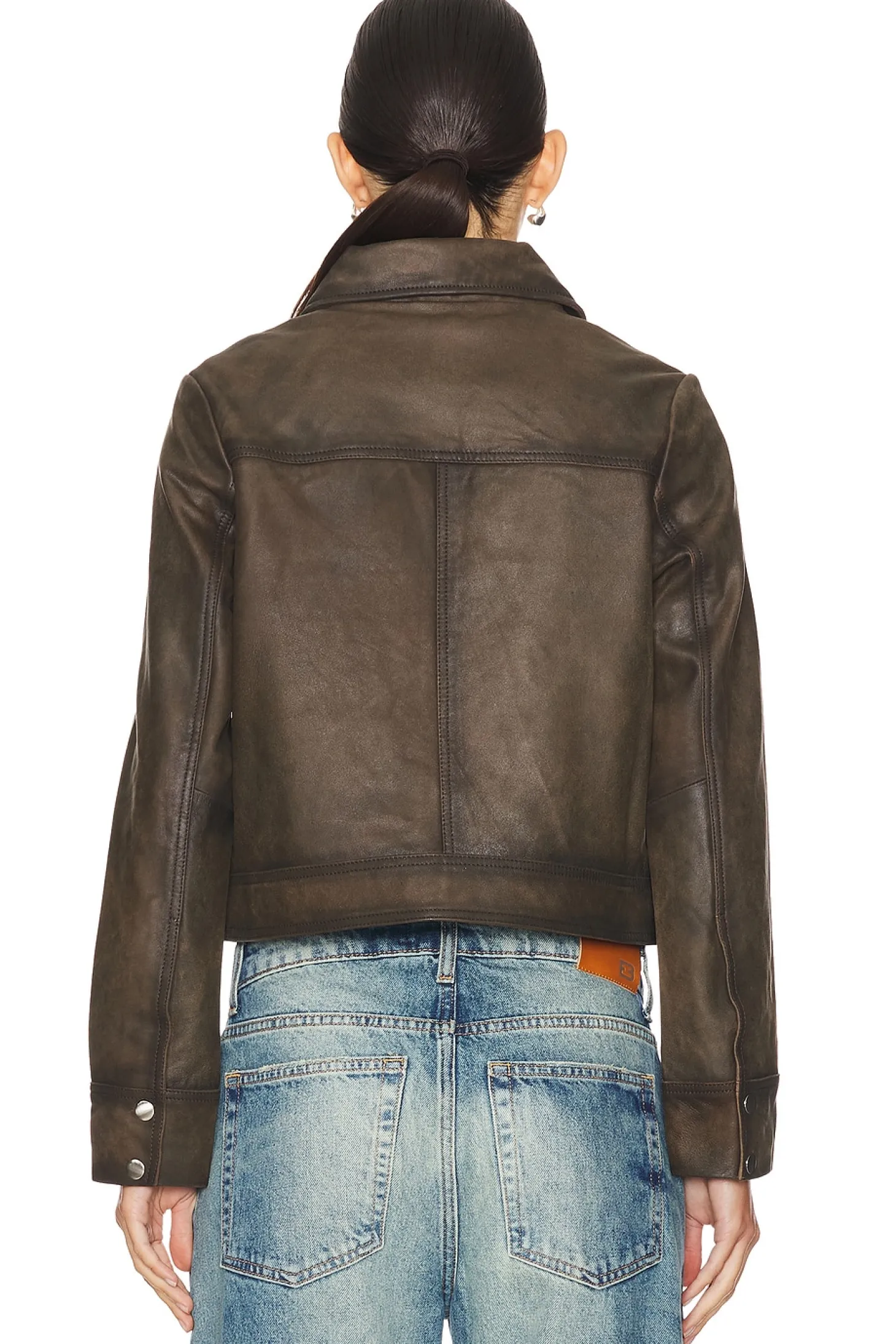 Stevie Worn Leather Jacket