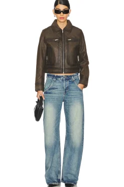 Stevie Worn Leather Jacket