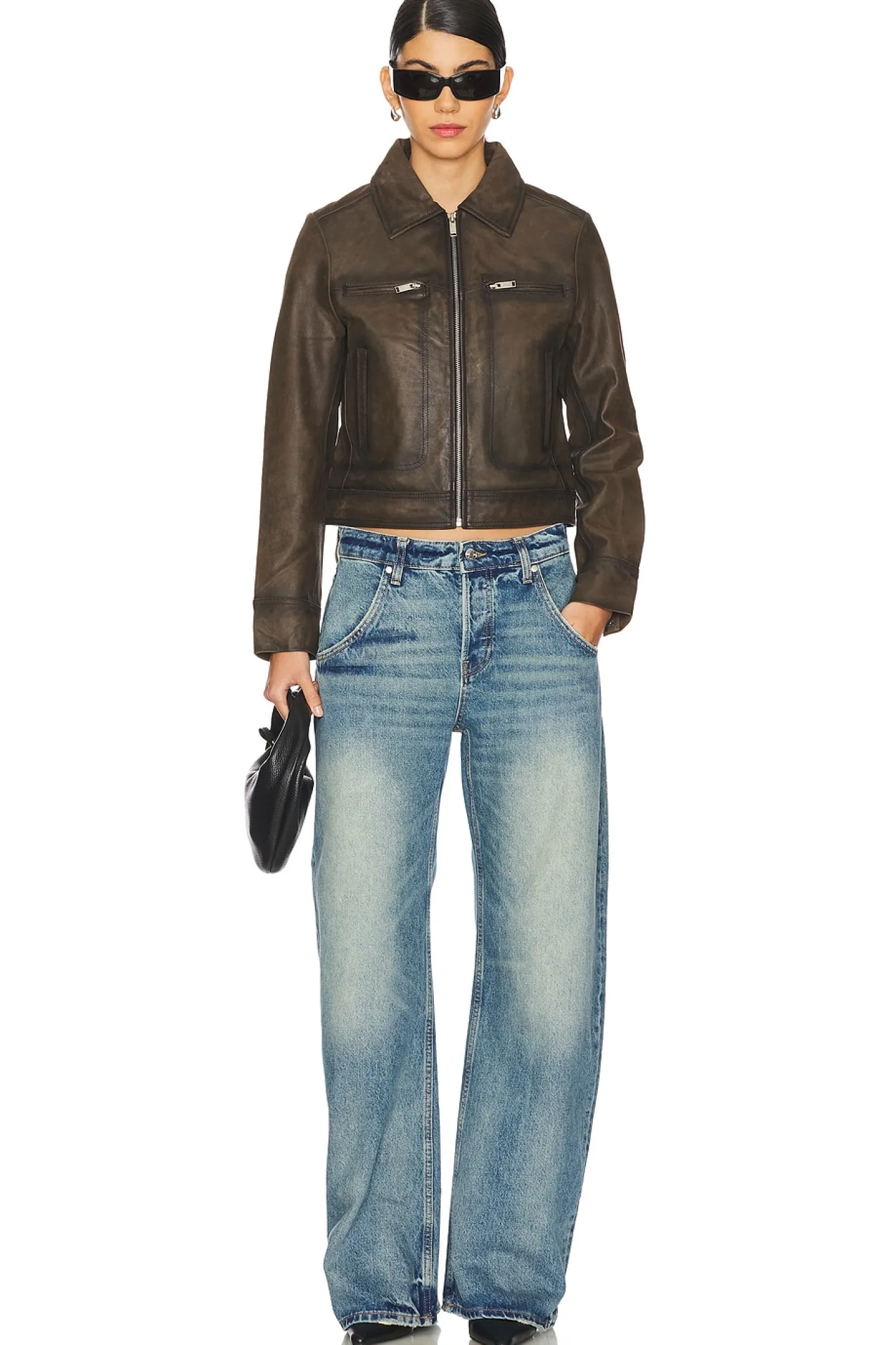 Stevie Worn Leather Jacket