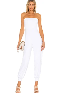 Strapless Cuffed Ankle Jumpsuit