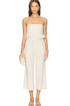 Strapless Smocked Back Jumpsuit