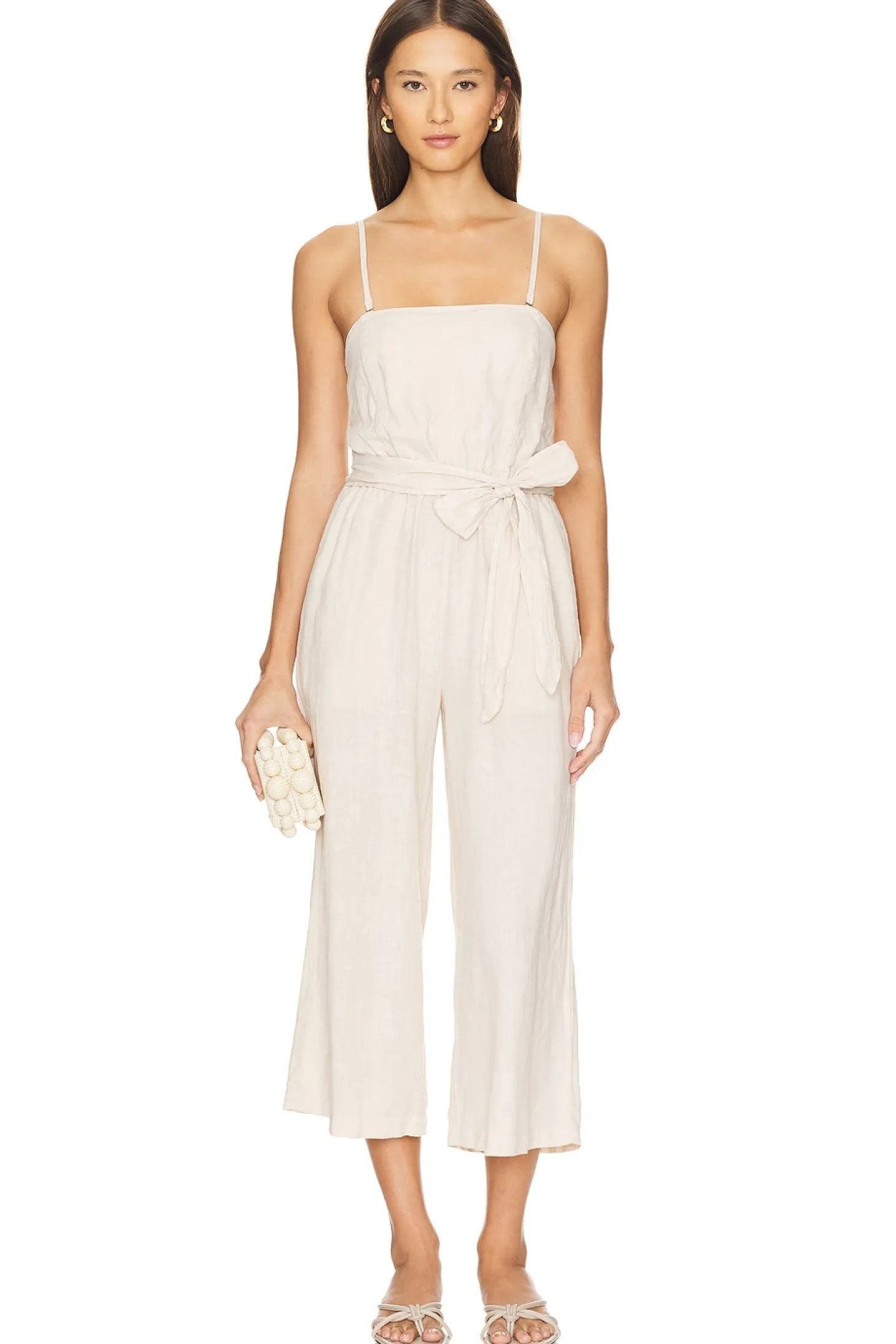 Strapless Smocked Back Jumpsuit