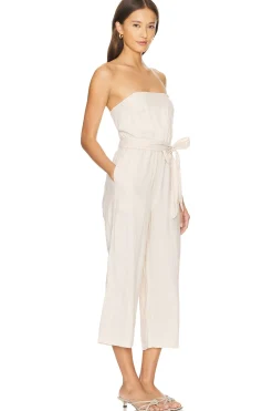 Strapless Smocked Back Jumpsuit
