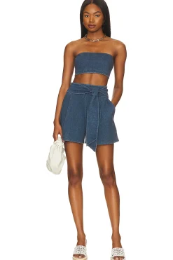 Stretch Denim Shorts