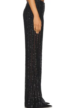 Striped Sequin Trousers