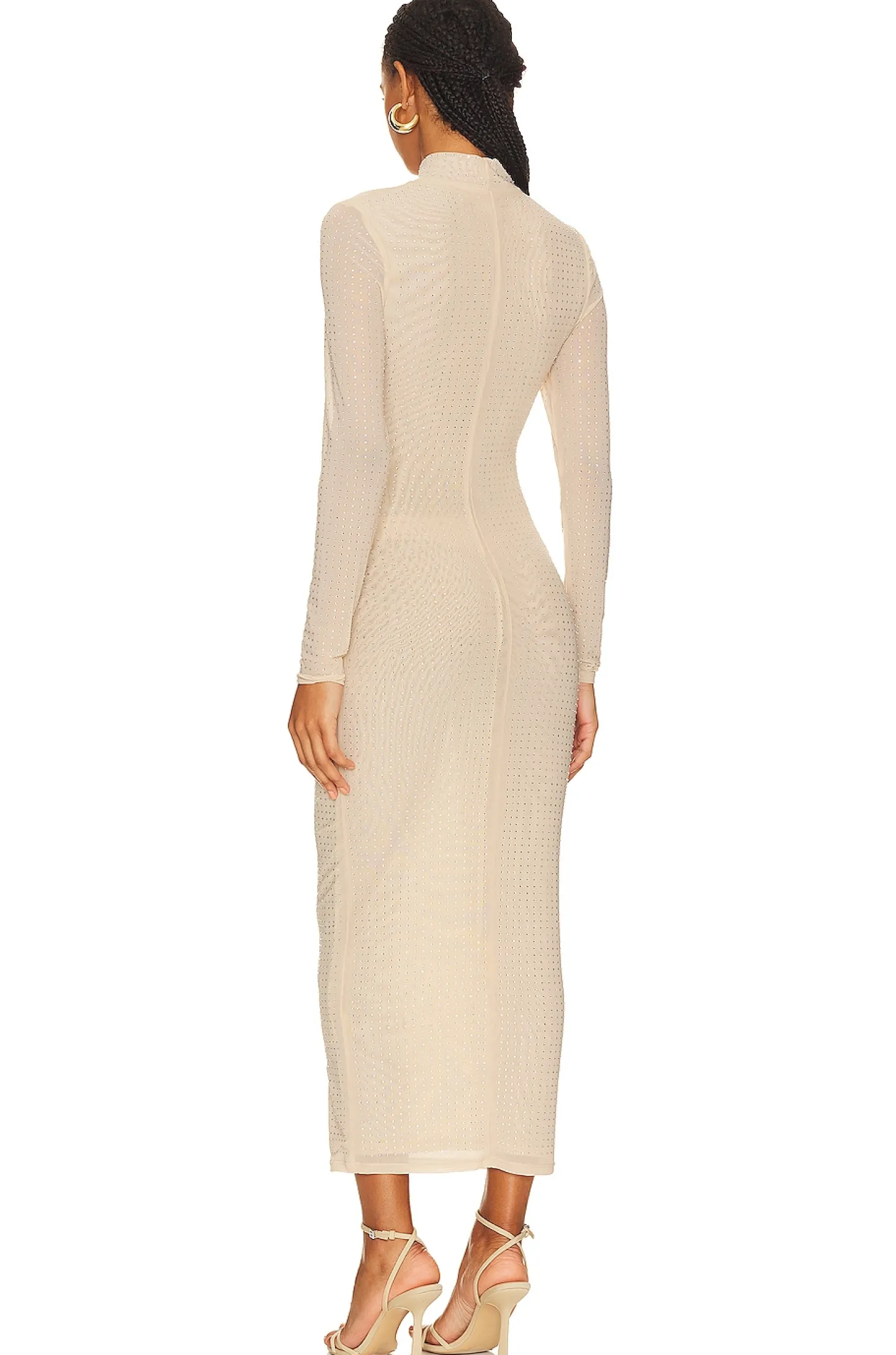 Strobe Diamante Midi Dress