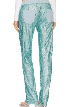 Sun Sequined Low Rise Pants
