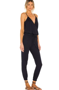 Supreme Jersey Tied Waist V Neck Jumpsuit