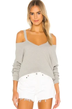 Swanson Long Sleeve Cutout V Neck Pullover