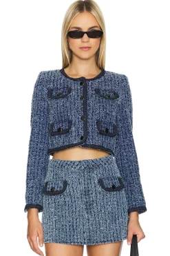 Textured Denim Jacket