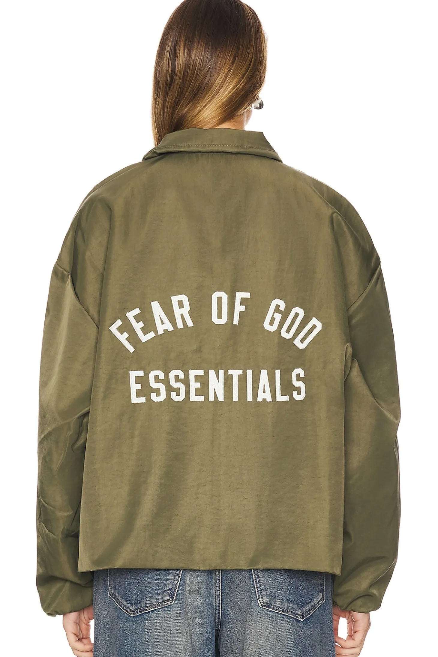 Textured Nylon Trucker Jacket