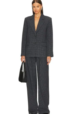 The High Waist Pleated Plaid Trouser