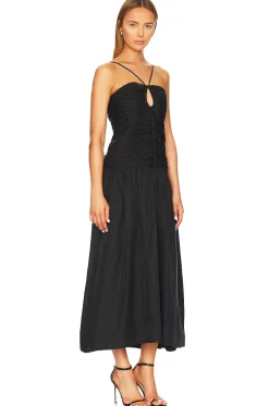 Thea Keyhole Midi Dress