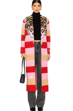 Tiger Stripe Jacquard Duster