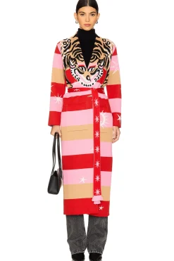 Tiger Stripe Jacquard Duster