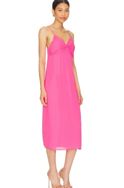 Twist Front Midi Dress