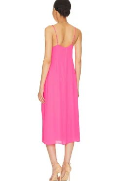 Twist Front Midi Dress