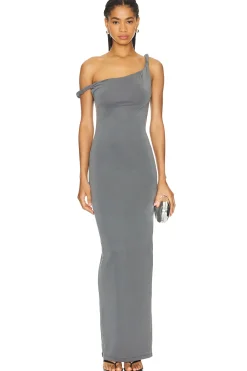 Twist Shoulder Maxi Dress