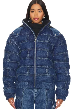 Unisex Denim Puffer