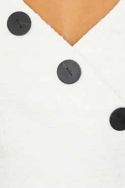 V Neck Wrap Button Dress