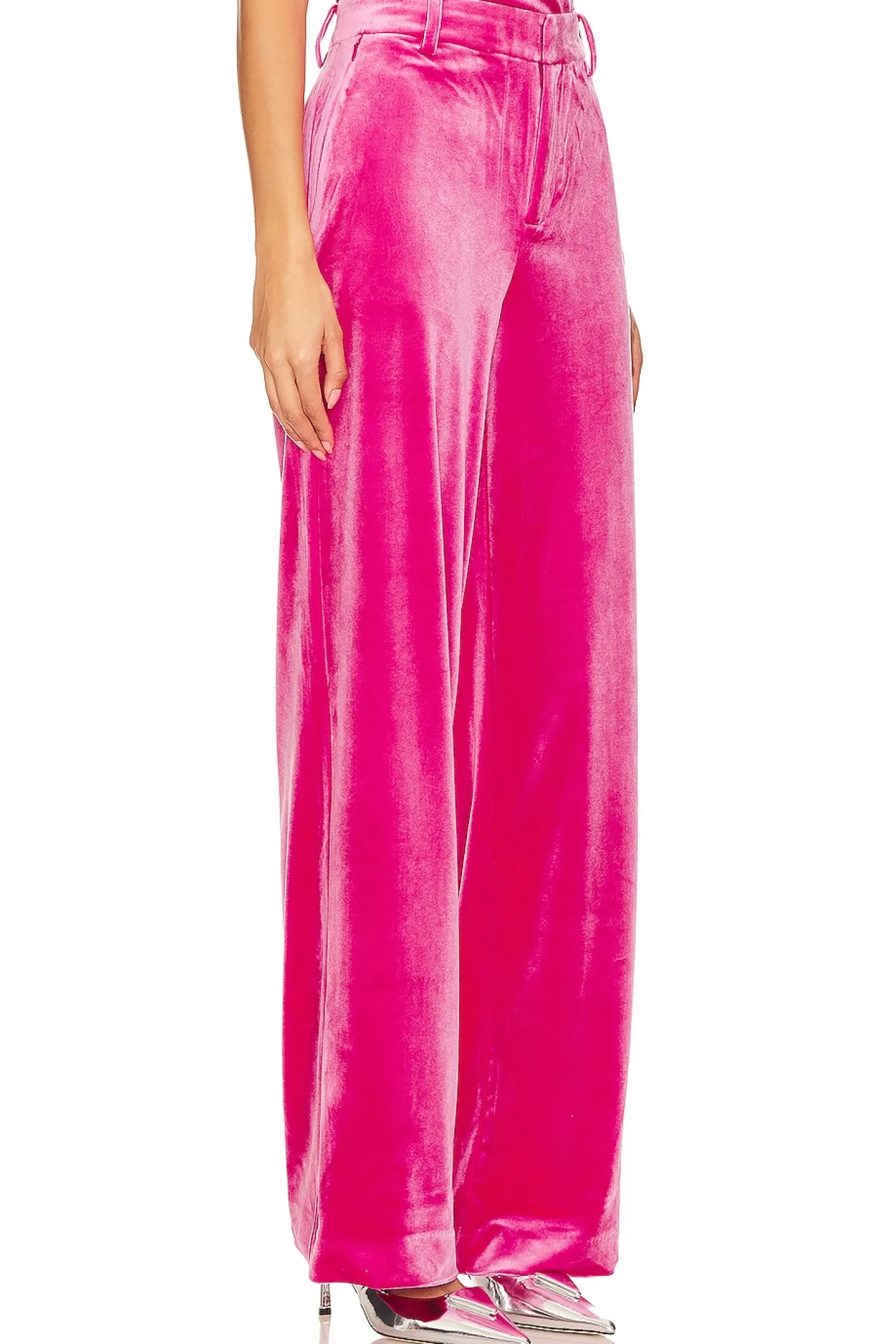 Velvet Wide Leg Trouser