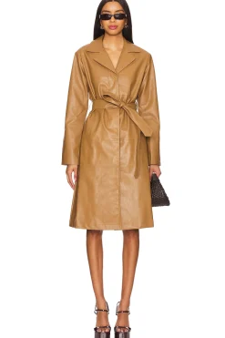 Viktoria Faux Leather Coat