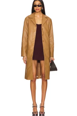 Viktoria Faux Leather Coat