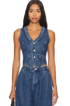 Vintage Wash Isla Denim Waistcoat