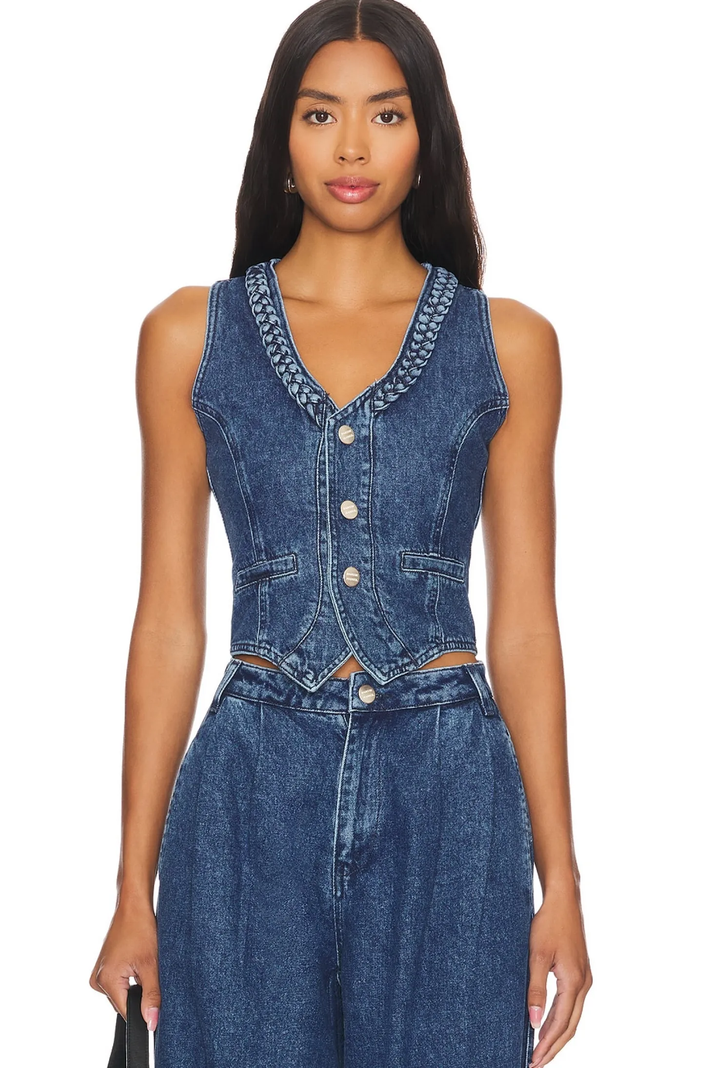 Vintage Wash Isla Denim Waistcoat