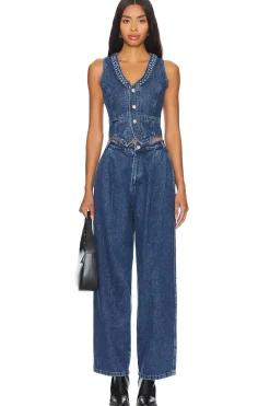 Vintage Wash Isla Denim Waistcoat