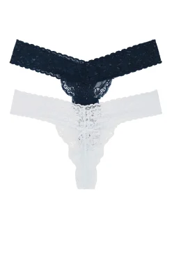 Violet Lace Thong 2 Pack