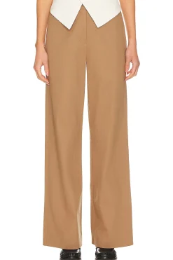 Waist Detailed Wide Leg Pants