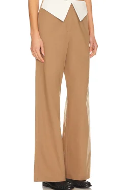 Waist Detailed Wide Leg Pants