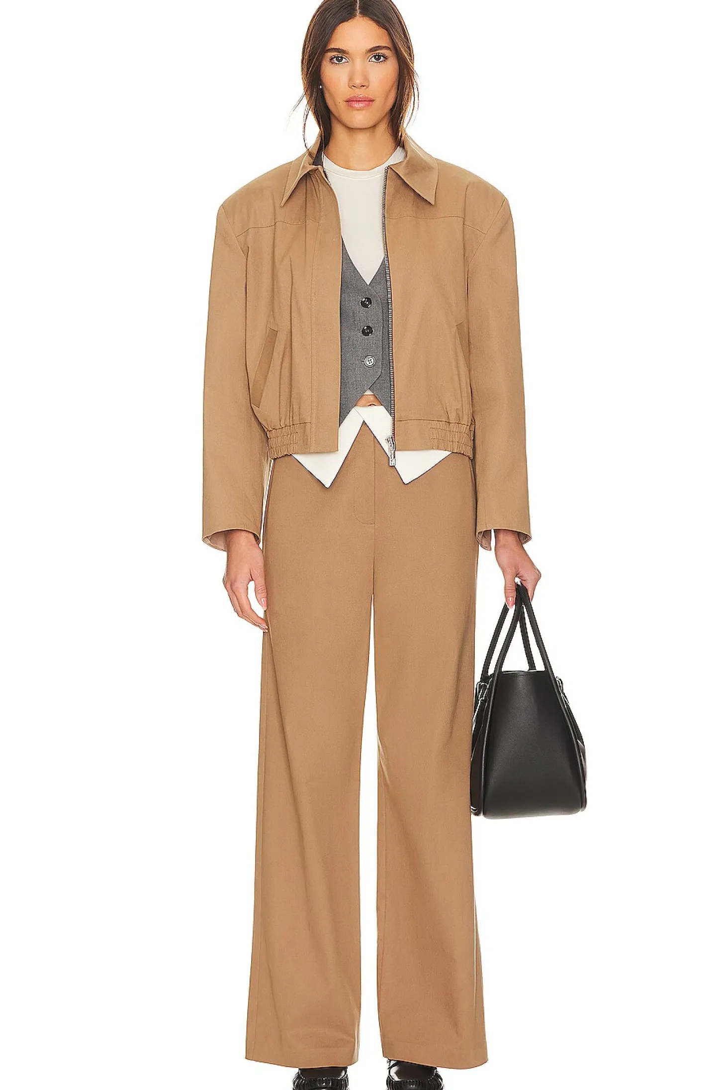 Waist Detailed Wide Leg Pants