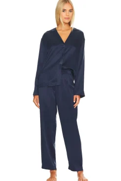 Washable Silk Long Sleeve Pant Set