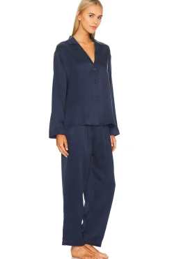 Washable Silk Long Sleeve Pant Set