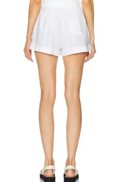 Washed Linen Pleated Short