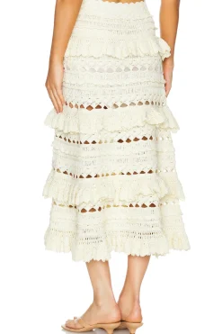 Waverly Crochet Midi Skirt