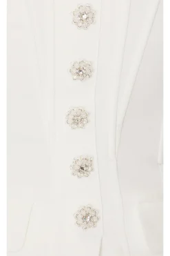 White Bandeau Crepe Jumpsuit