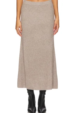 Wool Cashmere Ribbed Everyday Skirt