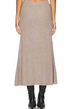Wool Cashmere Ribbed Everyday Skirt